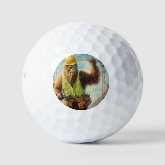 Balles De Golf Bigfoot Ouvrier de Construction (Devant)