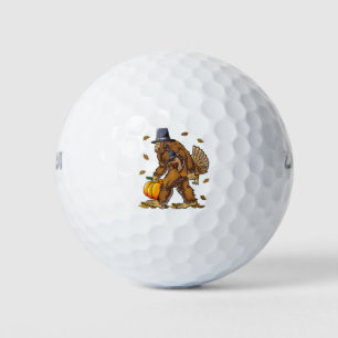 Balles De Golf Bigfoot Pilgrim Turkey Pumpkin Thanksgiving Day Bo
