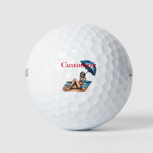 Balles De Golf Bikini Girl Beach Napping Thunder_Cove (Devant)