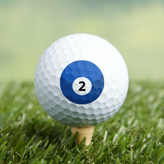 Balles De Golf Billard bleu numéro deux (T-shirt Insitu)