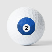 Balles De Golf Billard bleu numéro deux (Recto)