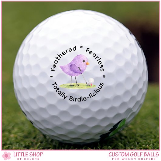 Balles De Golf Birdie-licious Cute Birdie Theme Customizable