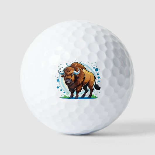 Balles De Golf bison à grandes cornes (Recto)