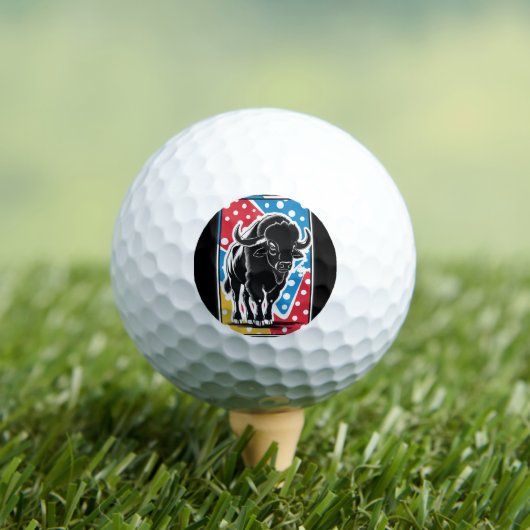 Balles De Golf Bison - Buffalo Pop Art (T-shirt Insitu)