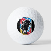 Balles De Golf Bison - Buffalo Pop Art (Recto)