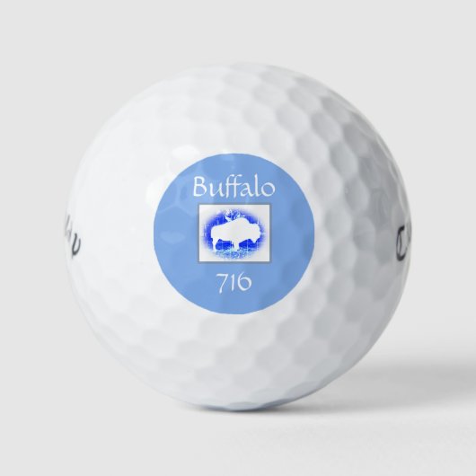 Balles De Golf Bison Solar Blue Golf Balls (Devant)