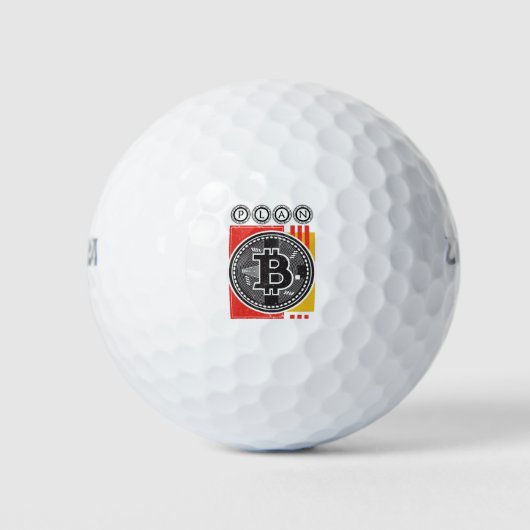 Balles De Golf Bitcoin - Cryptomonnaie - Plan B (Devant)