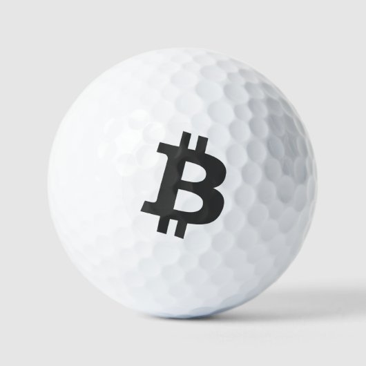 Balles De Golf Bitcoin (Plus grand ₿ noir) (Recto)