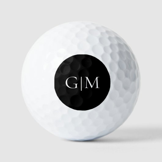 Balles De Golf Black and White Monogram (Recto)