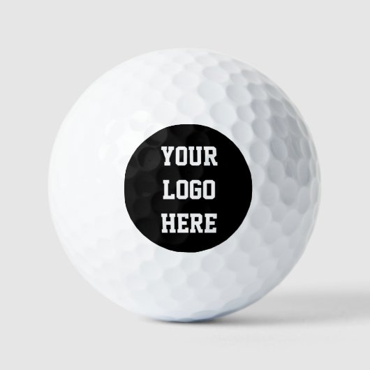 Balles De Golf Black Business Logo Modern Company (Recto)