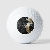 Balles De Golf Black Gold Cream Western Cowhide (Recto)