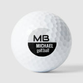 Balles De Golf Black I White Logo Golf Ball (Recto)