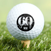 Balles De Golf Black moderne 60e anniversaire
