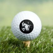 Balles De Golf Black White Lion - Animal Pop Art (T-shirt Insitu)