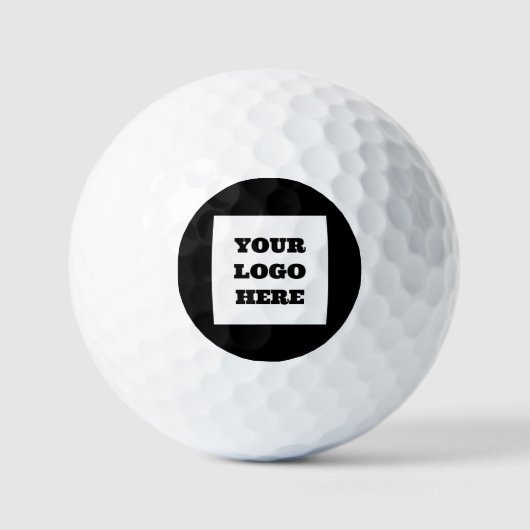 Balles De Golf Black WhiteTypography Bold Logo Modern Company (Recto)