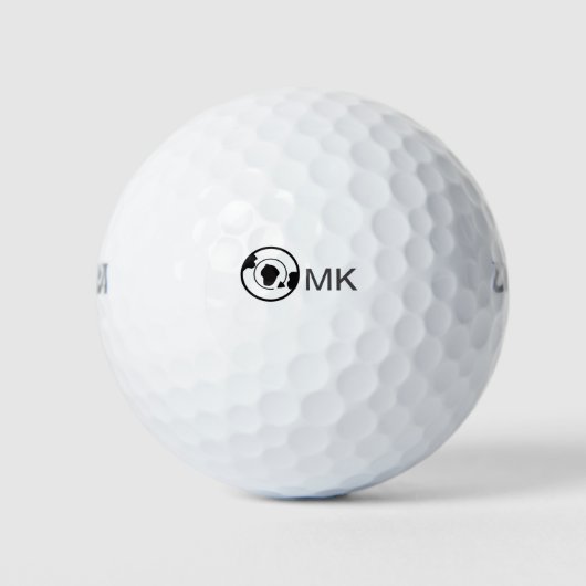 Balles De Golf Black world globe ajouter nom monogramme détails d (Devant)