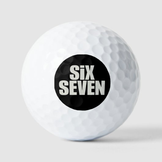 Balles De Golf Blague Fun Six Seven 6 7 Meme disant (Recto)