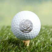 Balles De Golf Blanc sur Blanc - Rose Sculptée (T-shirt Insitu)
