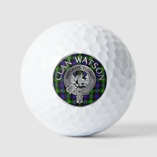 Balles De Golf Blason et tartan du clan Watson (Recto)