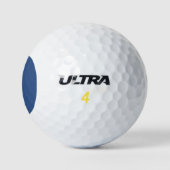 Balles De Golf Bleu Classique Uni Couleur Simple (Logo)