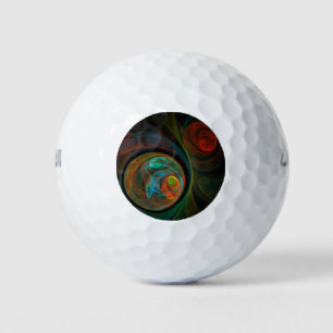 Balles De Golf Bleu de renaissance Art Abstrait