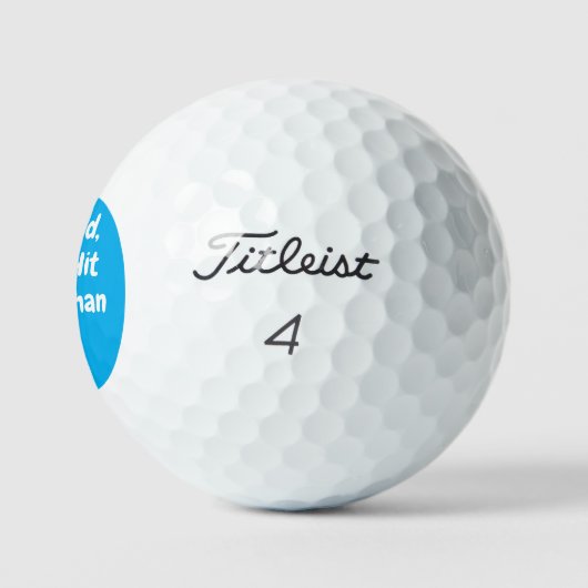 Balles De Golf bleu drôle personnalisé (Logo)
