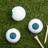Balles De Golf Bleu Élégant Simple Moderne Nom Professionnel (Herbe in situ)