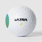 Balles De Golf Bleu Empreinte de léopard (Logo)