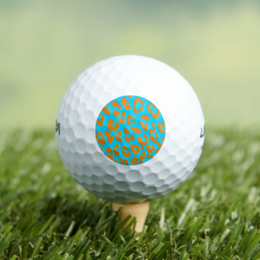 Balles De Golf Bleu Empreinte de léopard (T-shirt Insitu)