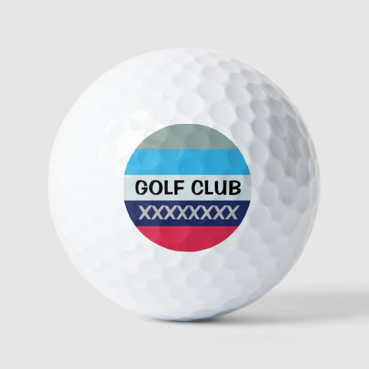 Balles De Golf Bleu Et Bourgogne (Recto)