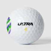 Balles De Golf Bleu et vert tache détendu (Logo)