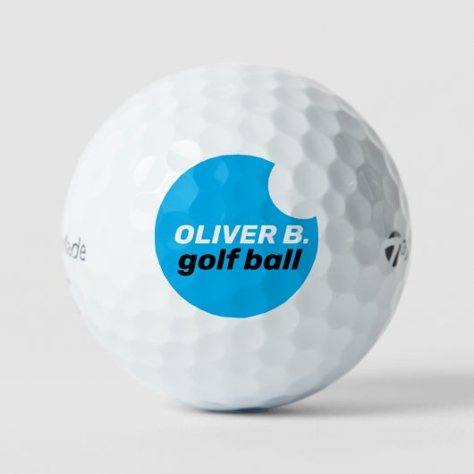 Balles De Golf Bleu moderne logo Boule de Golfeur (Recto)