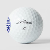 Balles De Golf Bleu Nautique Ancre (Logo)
