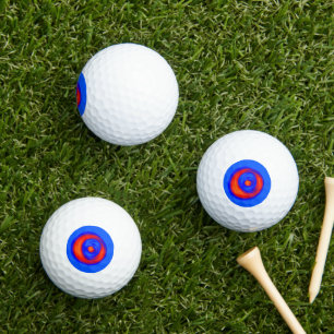 Balles De Golf Bleu rouge orange