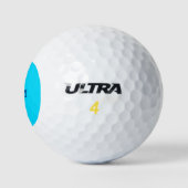Balles De Golf Bleu violet ajouter un nom de texte retour à l'éco (Logo)