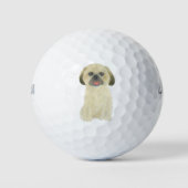 Balles De Golf Blonde Tan Golden Shih Tzu (Devant)