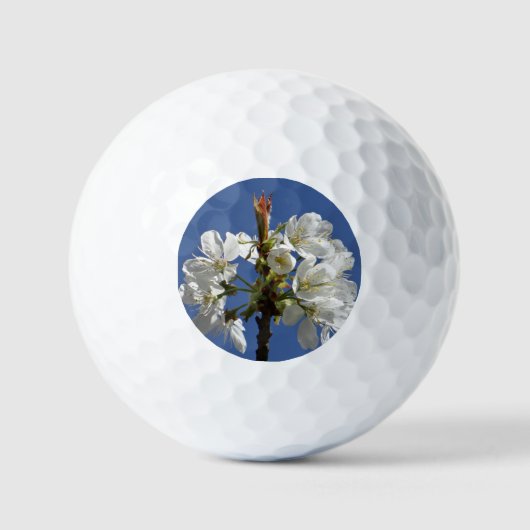 Balles De Golf Bloom du printemps blanc (Recto)