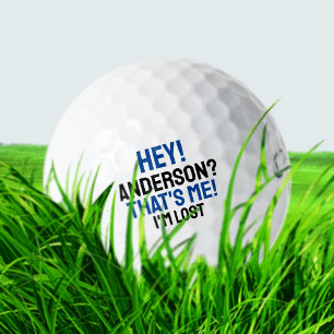 Balles De Golf Blue Black Typographie Funt Lost Golf Ball