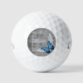 Balles De Golf Blue Butterfly Rustic Golf Balls (Recto)