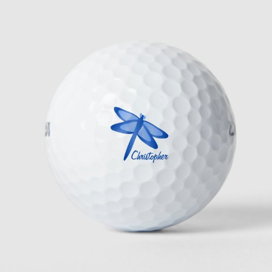 Balles De Golf Blue Dragonfly Design (Devant)