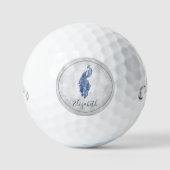 Balles De Golf Blue Elegant Peacock Golf Balls (Recto)