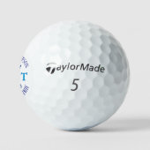 Balles De Golf Blue Name, Initials and Age - Logo (Logo)