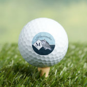 Balles De Golf Blue Owl Grey Nom du monogramme (T-shirt Insitu)