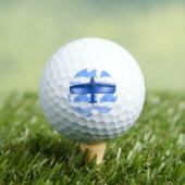 Balles De Golf Blue Plane Aviation Sky Blue Cloud Golf Balls (T-shirt Insitu)