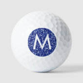 Balles De Golf Blue Sapphire Personnalisé Moderne Initiale (Recto)