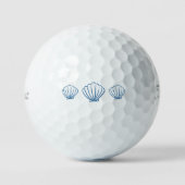 Balles De Golf Blue Seashells  (Recto)
