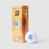 Balles De Golf Blue Swirls 60 ans anniversaire (Emballage)