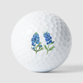 Balles De Golf Bluebonnets Texas Blue Floral Golfer aquarelle (Recto)