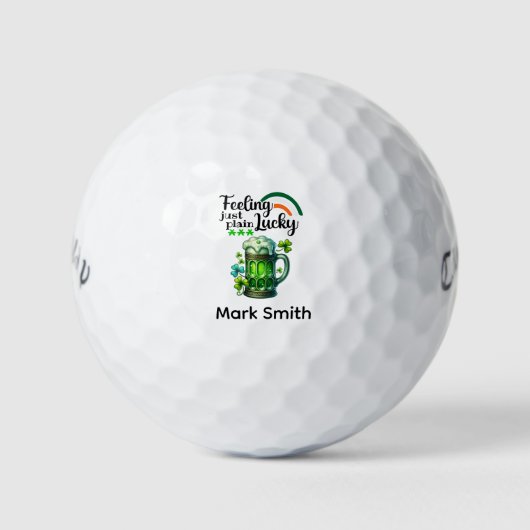 Balles De Golf Boire le jour de la Saint-Patrick sur le thème de (Devant)