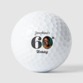 Balles De Golf Bold 60th Birthday Party Photo   (Recto)